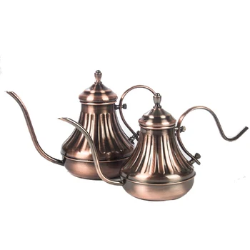 

Retro 304 Stainless Steel Coffee Pot 420ML 650ML Royal Coffee Drip Pot Fine Mouth Coffee Pot Long Gooseneck Spout Pour