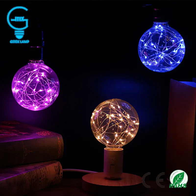 Goede 220 V Vintage Ontwerp Fairy LED Lamp E27 85 V 265 V G95 RGB String light Filament Lamp Voor Decor Vakantie Wedding verlichting