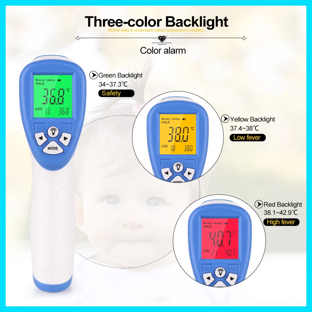 Beste Kopen Jumper Body Thermometer Temperatuur Gun Lcd Digitale Baby Koorts Meten Volwassen Kids Voorhoofd Non Contact Infrarood Dt 8809c Goedkoop Cheap0g1h