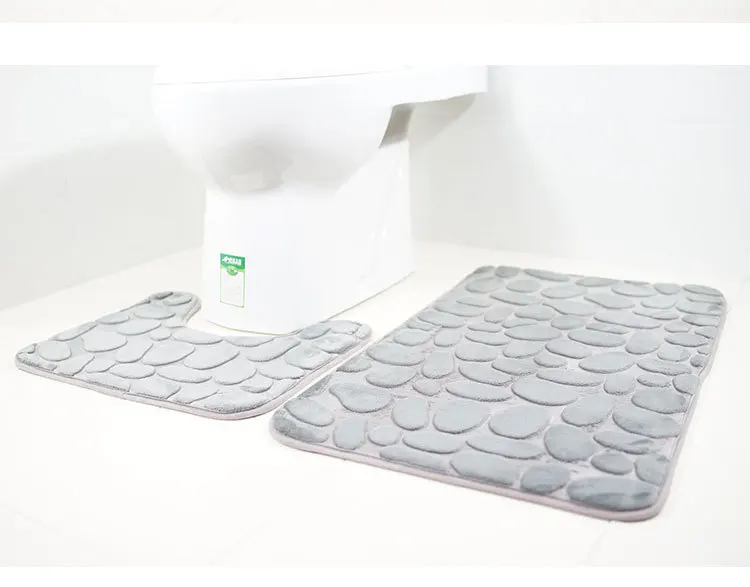 Zeegl коврик из пены с эффектом памяти для ванной комнаты, комплект из 2 предметов, коврик для туалета, нескользящий коврик для туалета, впитывающий мягкий коврик для душа, машинная стирка, коврик