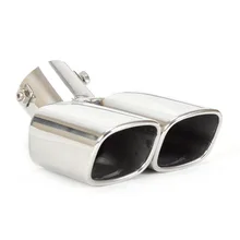 DWCX Universal Twin CURVED Exhaust Tailpipe Tail Pipe Rear Muffler End Trim For Nissan Versa Honda Ford Focus Toyota Prius Kia