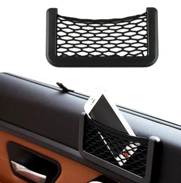 

New 15X8cm Universal Car Automotive Interior Bag With Adhesive Visor Car Net Trunk Organizer Pockets Net Car Styling