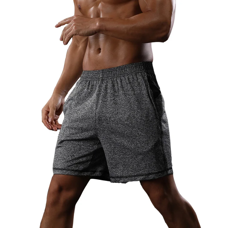 

Men's Solid Gym Workout Shorts Bodybuilding Running Fitted Training Jogging Short Pants with Pocket Summer Sweat Shorts