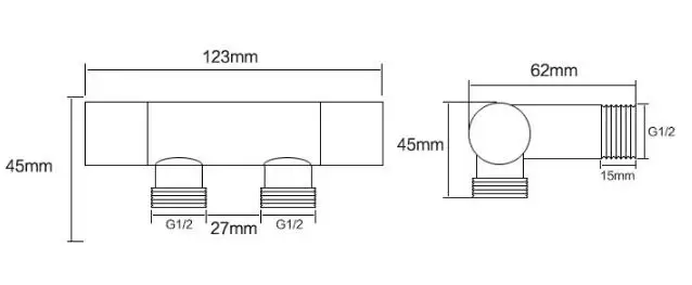Один вход двойной выход двойной контроль клапан биде аксессуары для ванной комнаты три пути черный угловой клапан BD266