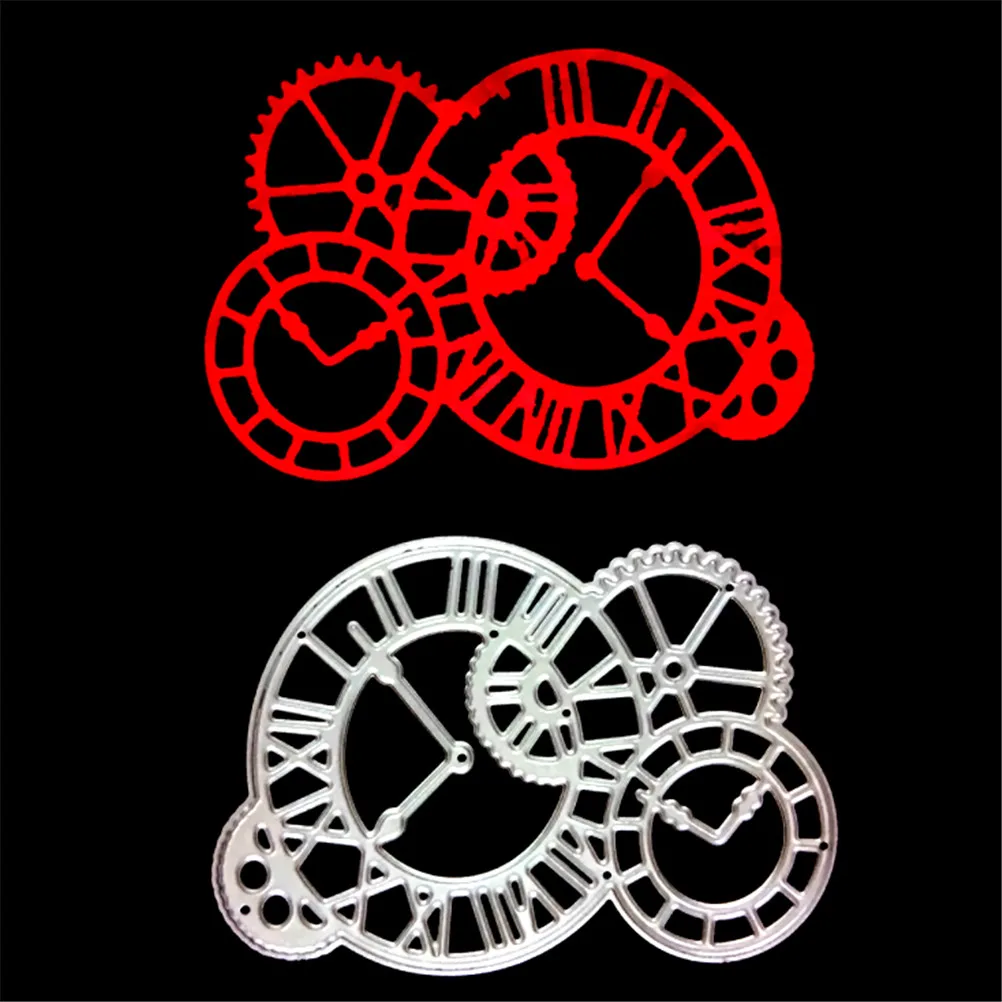 

Metal Cutting Dies Stencils Clocks Gears Circle Handwork Art DIY Scrapbook Embossing Album Paper Card Draft Craft Decor