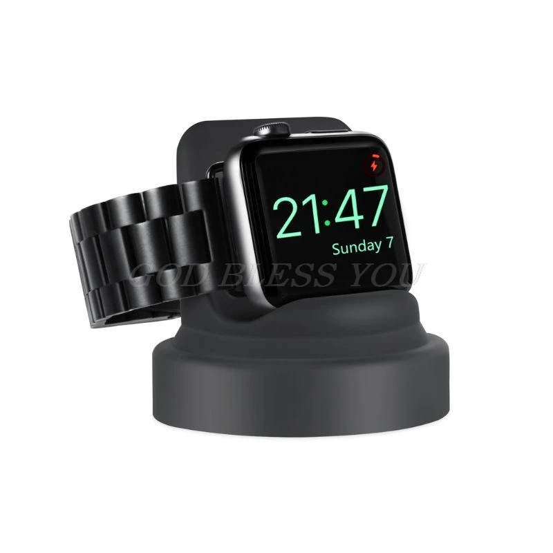 

Silicone Charge Stand Holder Station Dock Mount for Apple Watch Series 1/2/3/4 42mm 38mm 40mm 44mm Charger Cable