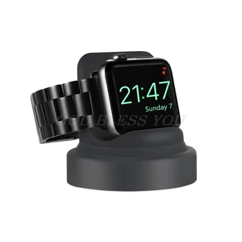 

Silicone Charge Stand Holder Station Dock Mount for Apple Watch Series 1/2/3/4 42mm 38mm 40mm 44mm Charger Cable Drop Shipping