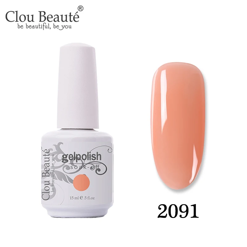 2091 Clou Beaute гель лак для ногтей УФ Гибридный гвоздь искусство 15 мл Праймер гель лак замочить от УФ светодиодный Гель-лак для ногтей 131 цветов Гель-лак - Цвет: 2091