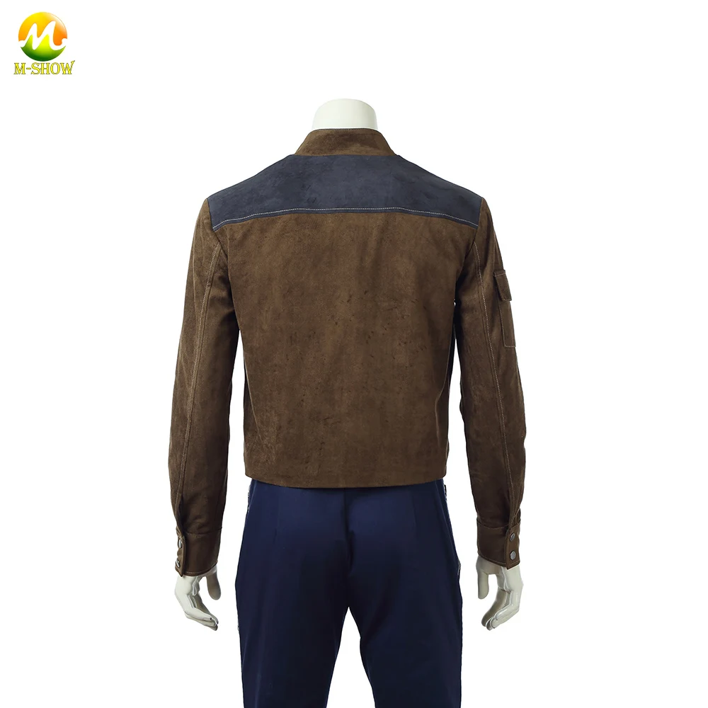  Star Wars Solo Cosplay Coat Han Solo Cosplay Brown suede Coat Handsome Coat pants For Halloween Custom Made
