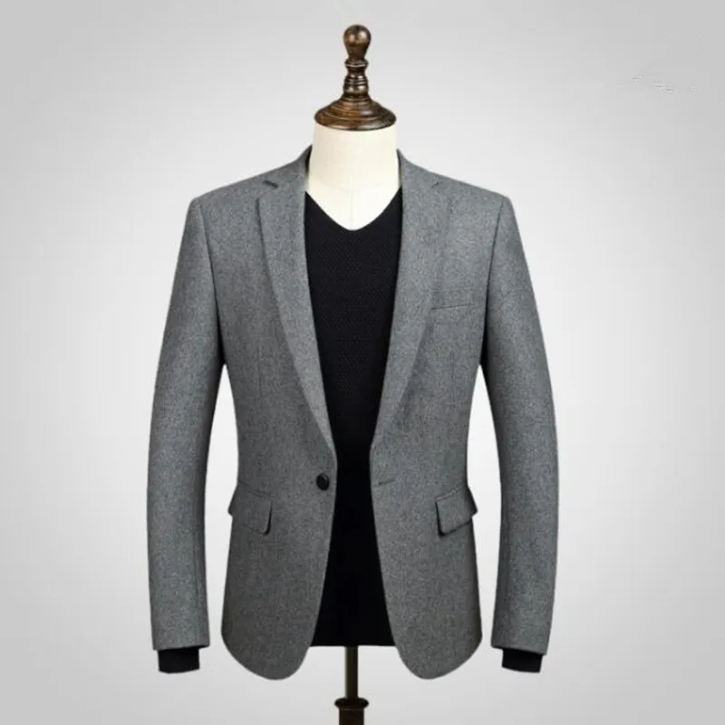 Black men font b suits b font jacket wool blended formal business font b suits b
