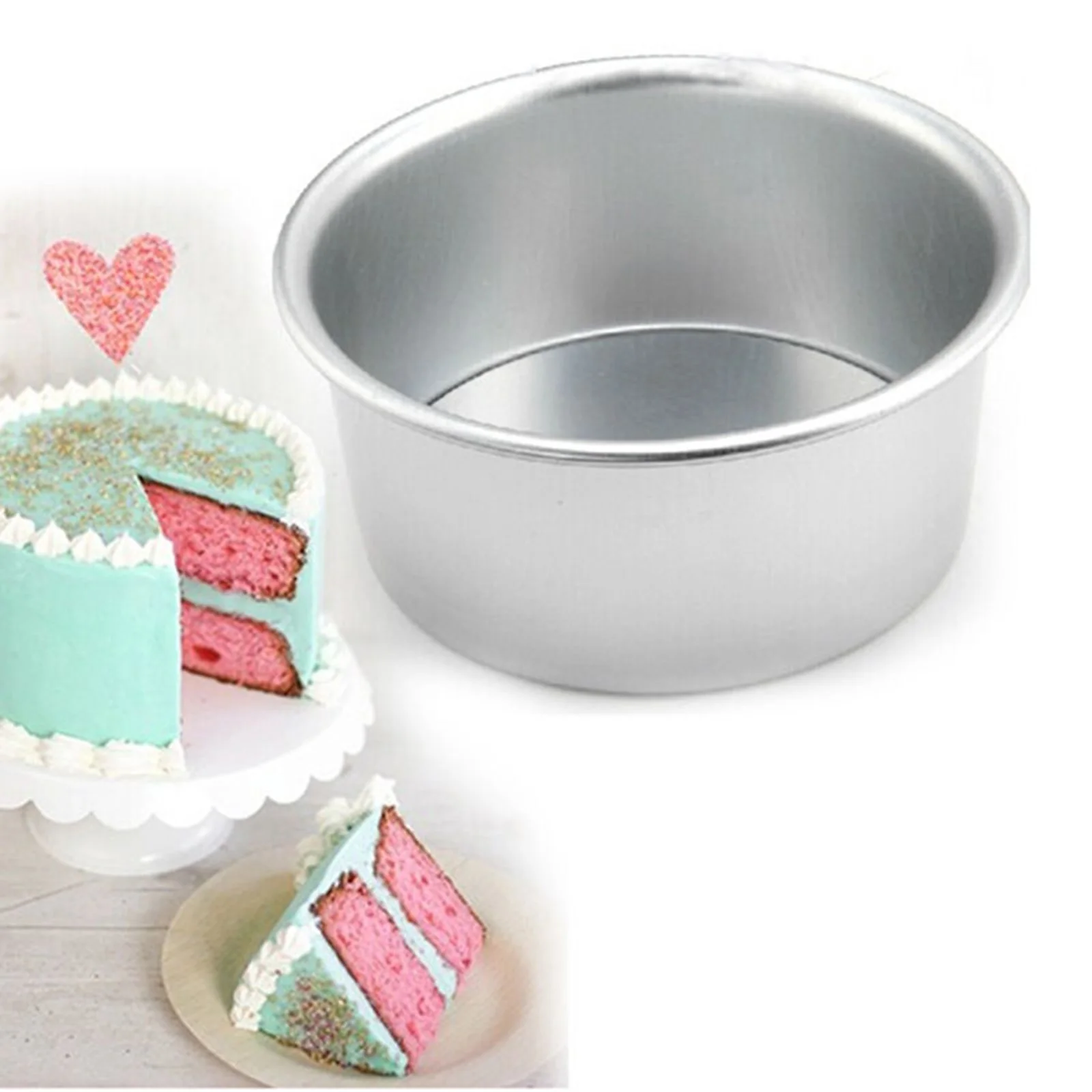 

Hot Selling Anode Live Cake Mold Aluminum Alloy Round Bottom Smooth Texture Non-stick Cake Tool