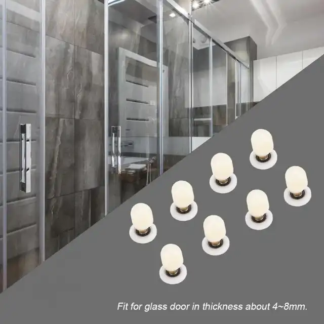8pcs Set Brass Abs Shower Door Roller Sliding Glass