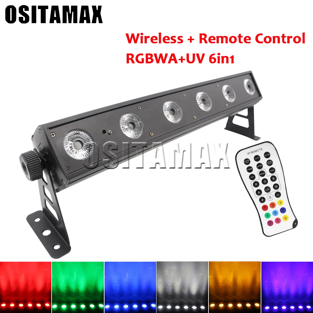 Ультраяркий настенный светильник 6X12W RGBWA + UV 6 в 1 с пультом ДУ | Лампы и освещение