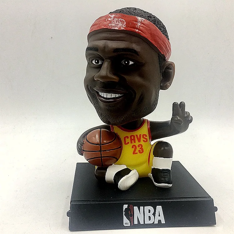 [جديد] 14 سنتيمتر يهز رأسه نجم كرة السلة الأردن تتصلب جيمس كوبي براينت عمل نموذج لجسم سيارة الديكور حامل هاتف لعبة