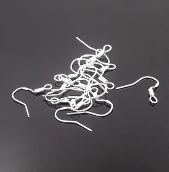 

200Pcs Silver Plated Earring Hooks Earrings Findings Parts Clasps Accesorios Para Bisuteria Jewelry Making Supplies Componentes