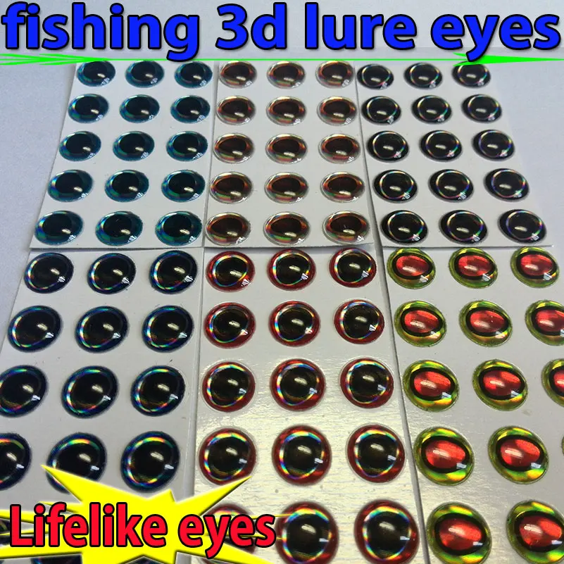 Новое поступление 2019! Рыболовные 3d приманки глаза искусственные Нахлыстовые 6