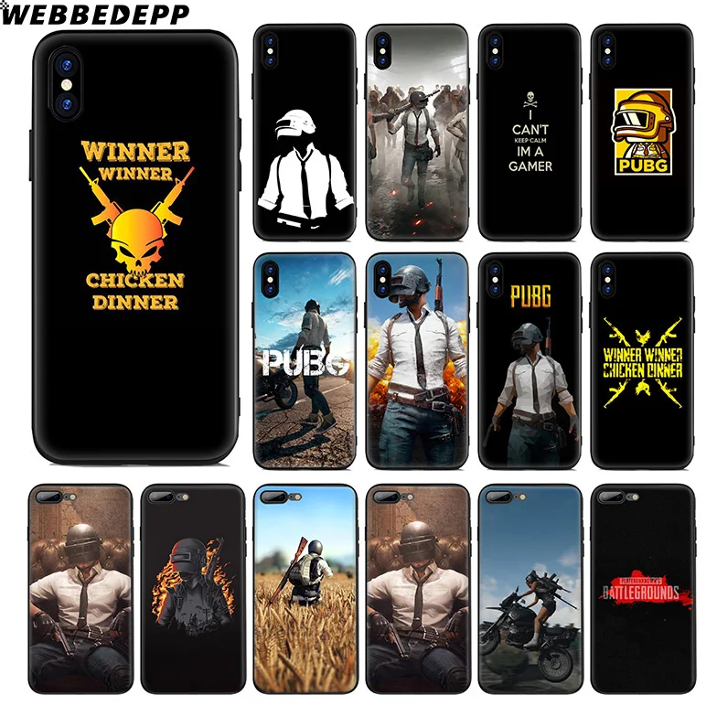 Мягкий силиконовый чехол WEBBEDEPP PUBG для Apple iPhone 11 Pro Xr Xs Max X или 10 8 7 6 6S Plus 5 5S SE TPU |