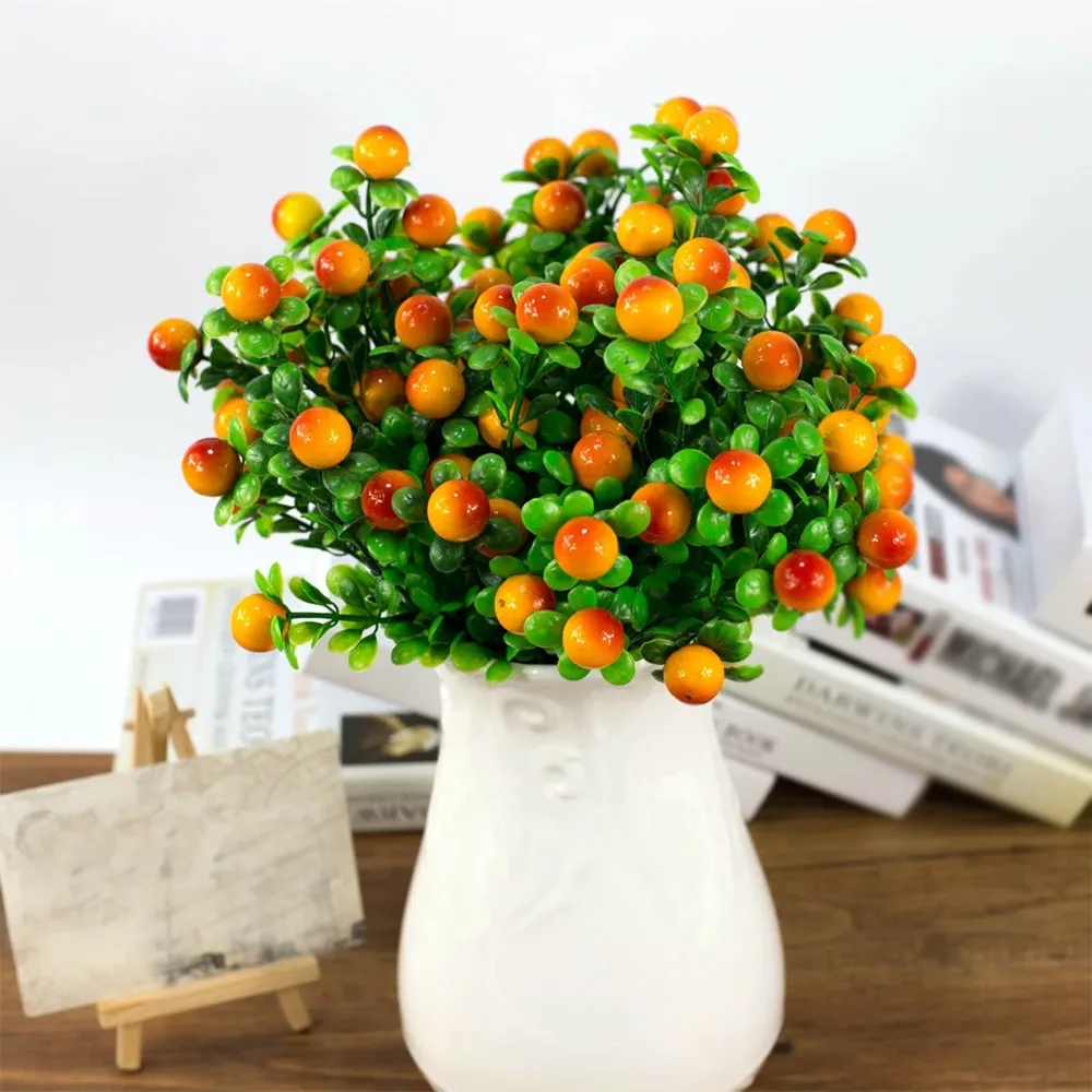 

Decoration Plastic Red Pepper Bunch Artificial Plants Simulation Peppers Fake Vegetables Corsage Placed Fruits for Home Garden