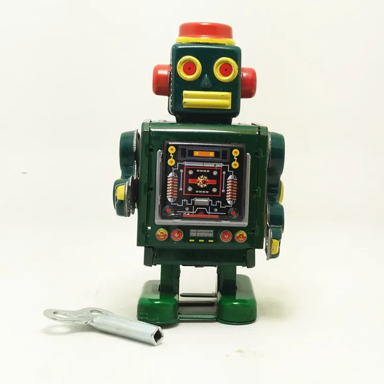 Antique Style Tin Toys Wind Up Robot iron Metal Models Children/Adult Decorate 