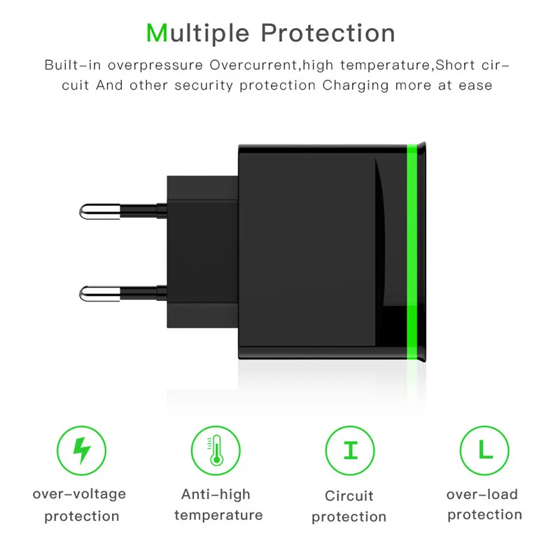 4 Порты и разъёмы USB Wall Зарядное устройство Адаптер 5В 4A Быстрый Телефон Зарядное устройство ЕС Разъем для iPhone X 8 samsung S9 S8 плюс Xiaomi iPad Pro