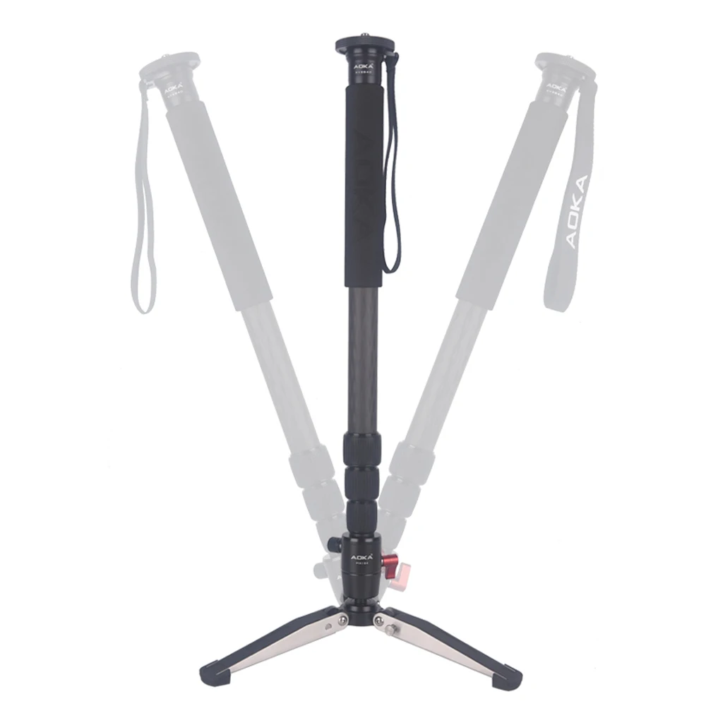 AOKA camera monopod kv284c carbon fiber einbeinstativ stand monopod with video head trivet