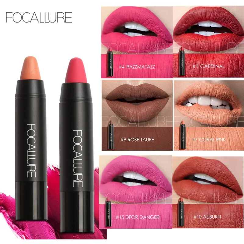 

Focallure Lips Makeup Matte Velvet Lipstick Pencil Lips Tint Waterproof Lipstick Pigment Lip Gloss Moisturizer Batom Cosmetics