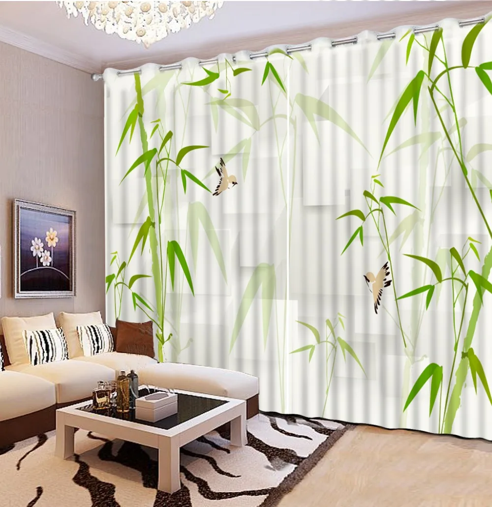 Fashion Vintage Bedroom Curtains Green Bamboo Curtains For Living Room Blackout Curtain Styles For Bedrooms