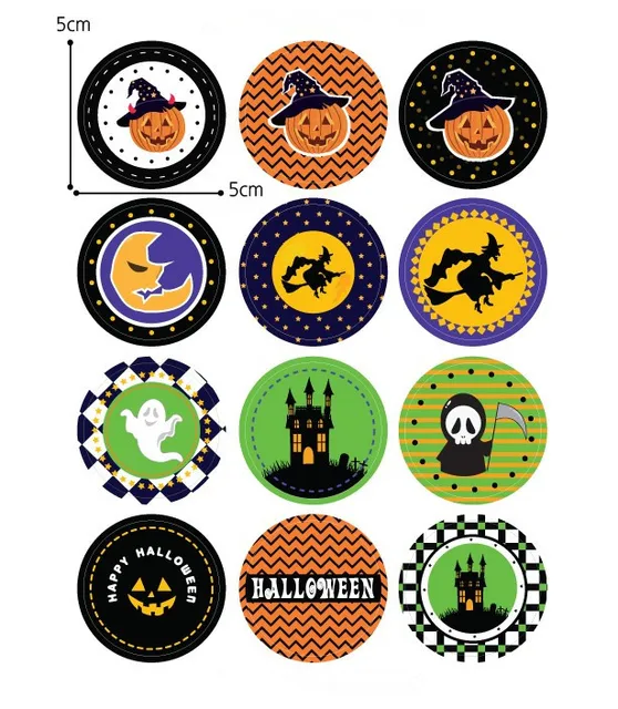 halloween labels trick or treat labels candy wrapping stickers halloween labels