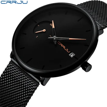 

CRRJU 2019 Top Brand Mens Analog Quartz Watches Men Simple Luxury Watch Fashion Business Waterproof Wristwatch Relogio Masculino