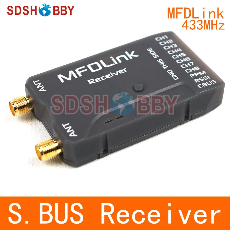 

MyFlyDream RLink MFDLink 433MHz S.BUS RSSI 8CH 50KM Remote Control Extended Range Long Range UHF RX Receiver