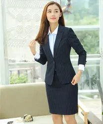Высокое качество Формальные женские деловые костюмы с юбкой и курткой наборы Дамская рабочая одежда офисная форма дизайн стиль