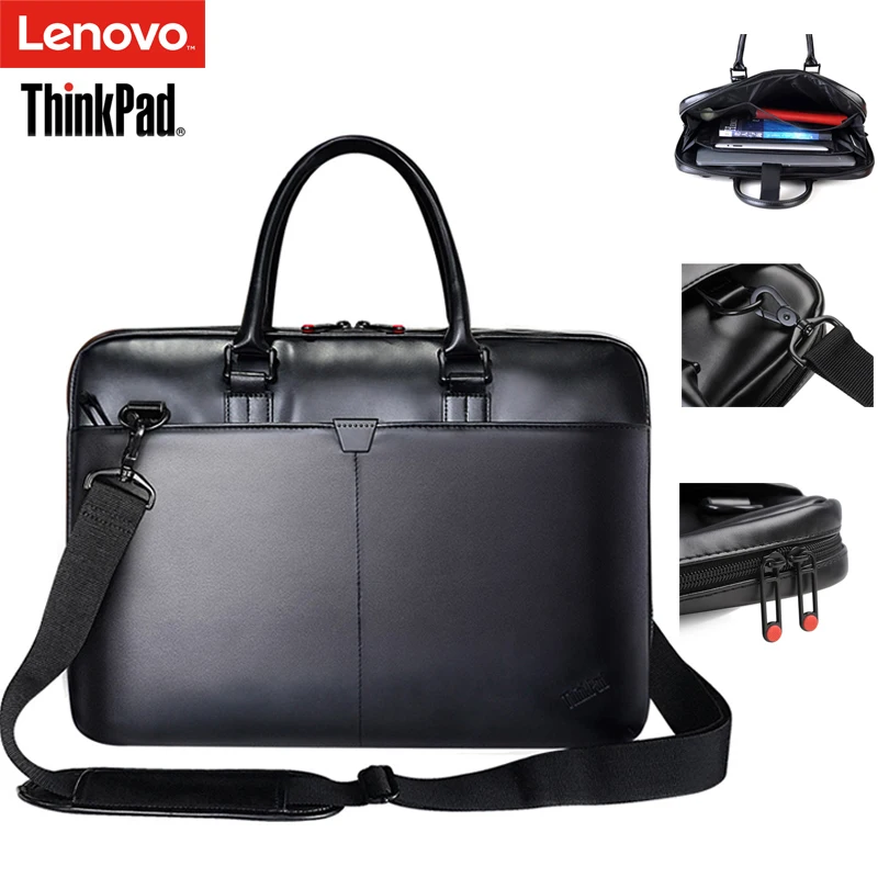 Lenovo ThinkPad Laptop Bag Leather Shoulder Bags Men and Women Handbag Briefcase T300 For 15.6 inch and Below Notebook Laptop