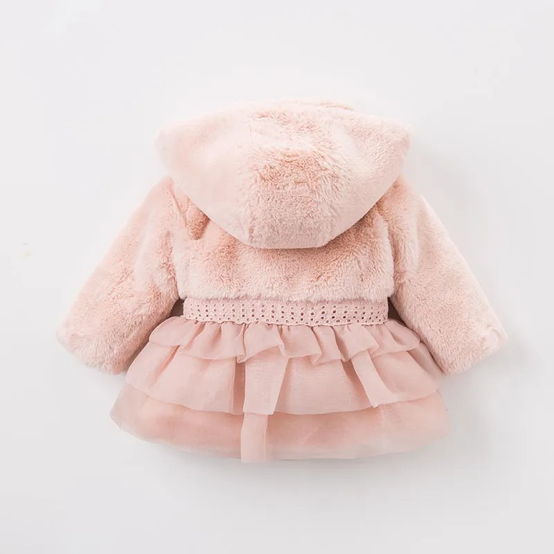 Dave bellaau/зимние модные куртки для маленьких девочек; Верхняя одежда с капюшоном для малышей; милая детская одежда высокого качества; DB5495