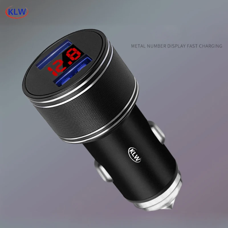 

5V 3.1A Dual USB Car Charger Adapter Digital LED Voltage/Current Display Auto Vehicle Metal Charger For mobile Phone Tablet