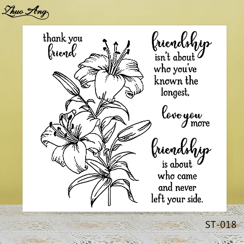 

Beautiful Flowers Transparent Clear Silicone Stamp/Seal for DIY Scrapbooking/Photo Album Decorative Card Making Clear Stamps