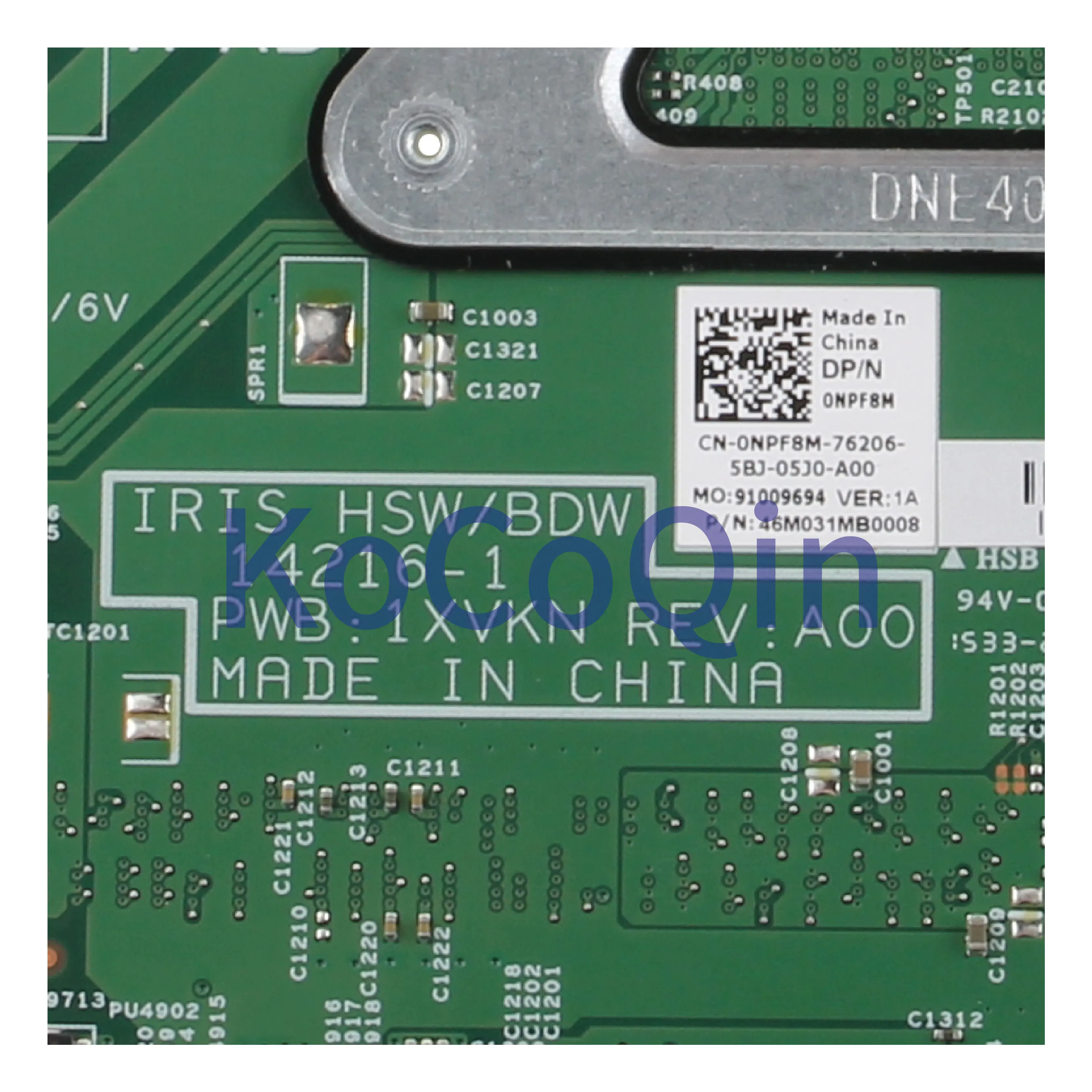 Very best  KoCoQin Laptop motherboard For DELL Inspiron 3458 3558 Core I5-5200U Mainboard 0NPF8M CN-0NPF8M 142