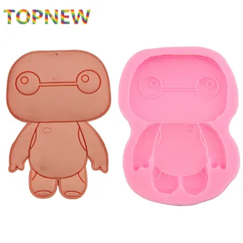 

DIY 1pc 3D Big Hero Baymax Fondant Silicone Cake Mold Sugarcraft Chocolate Cake Baking Decorating Tool Soap Candle Mould 1804