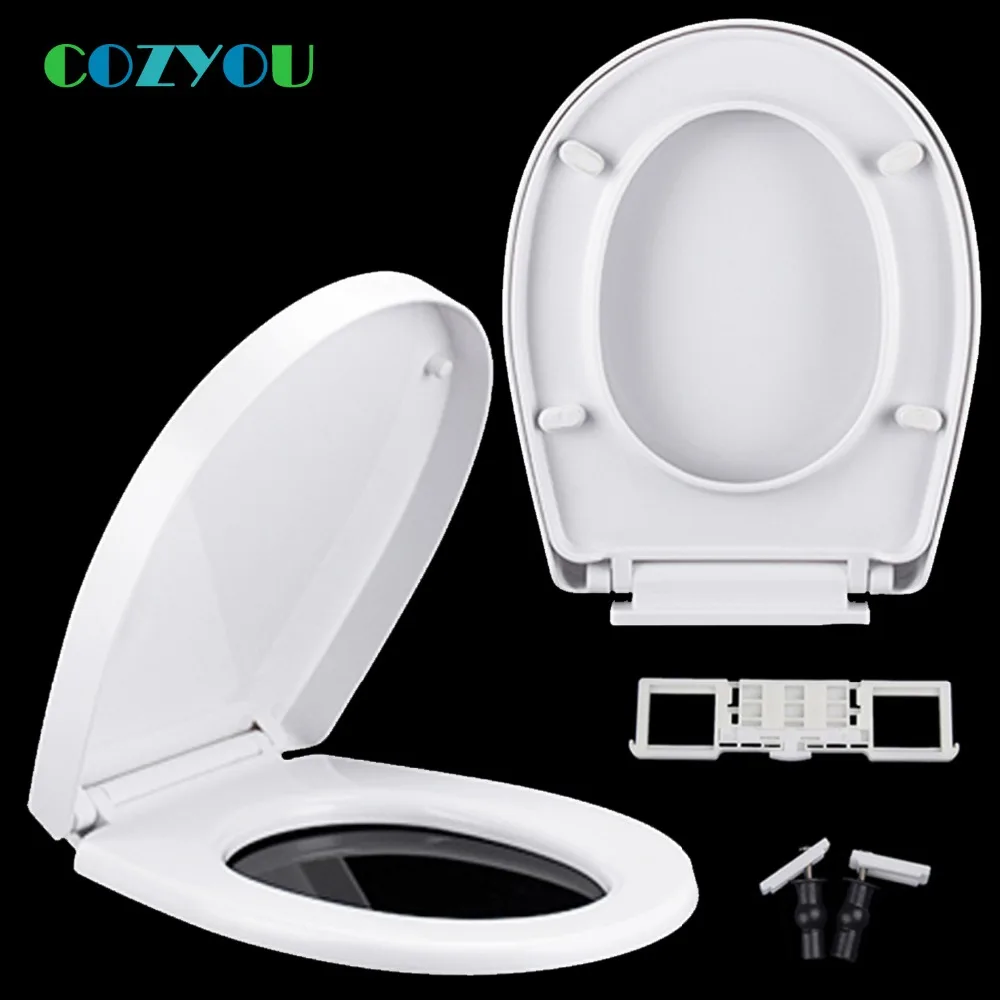 COZYOU Toilet seat Round O shape Slow Close PP toilet lid above