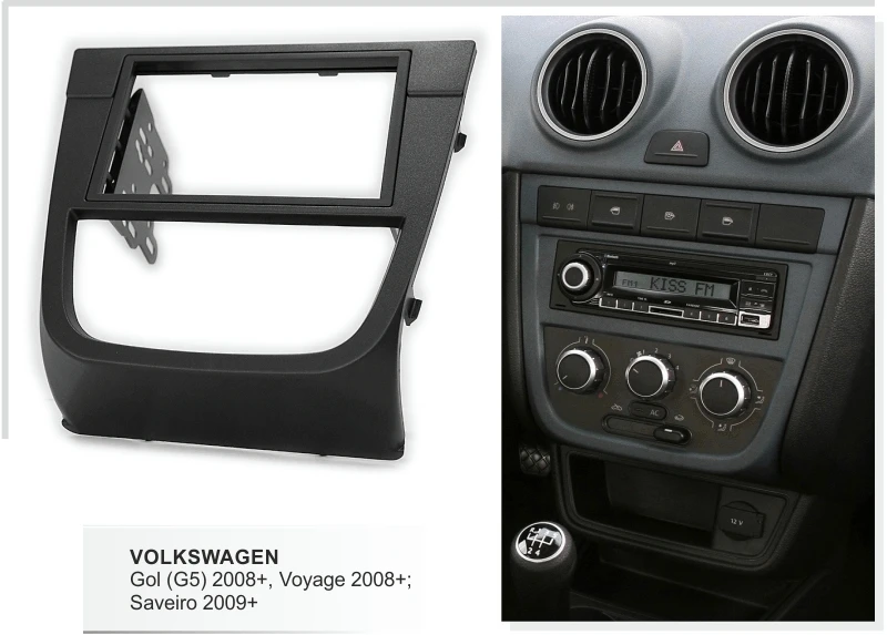 Приборная панель для Volkswagen VW Golf(G5), Voyage Saveiro 2008+ Радио DVD стерео CD-плеер Панель Даш Комплект отделка лицевой панели фронтальная рамка