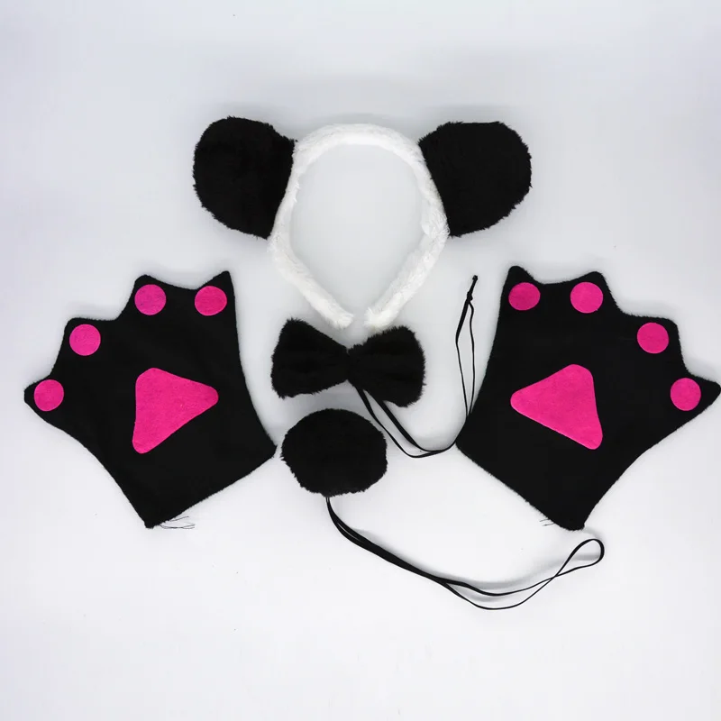 Panda Cosplay Animals Headband Bow Tail Paws Tutu Skirt Set Kids Children Girl Party Up Props Costume Halloween Christmas Panda Cosplay Animals Headband Bow Tail Paws Tutu Skirt Set Kids Children Girl Party Up Props Costume Halloween Christmas
