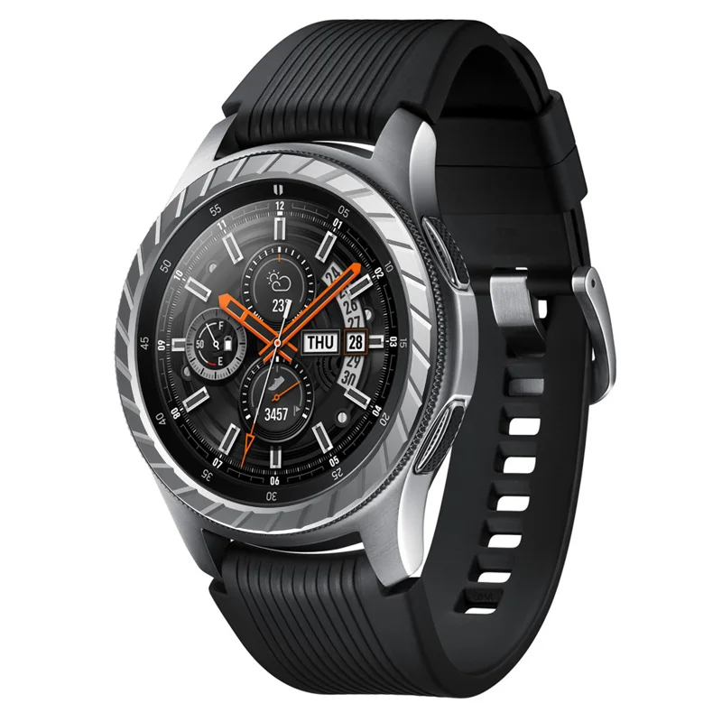 

Bezel Ring Adhesive Cover Anti Scratch Stainless Steel for Samsung Galaxy Watch 46MM/Gear S3 XM66