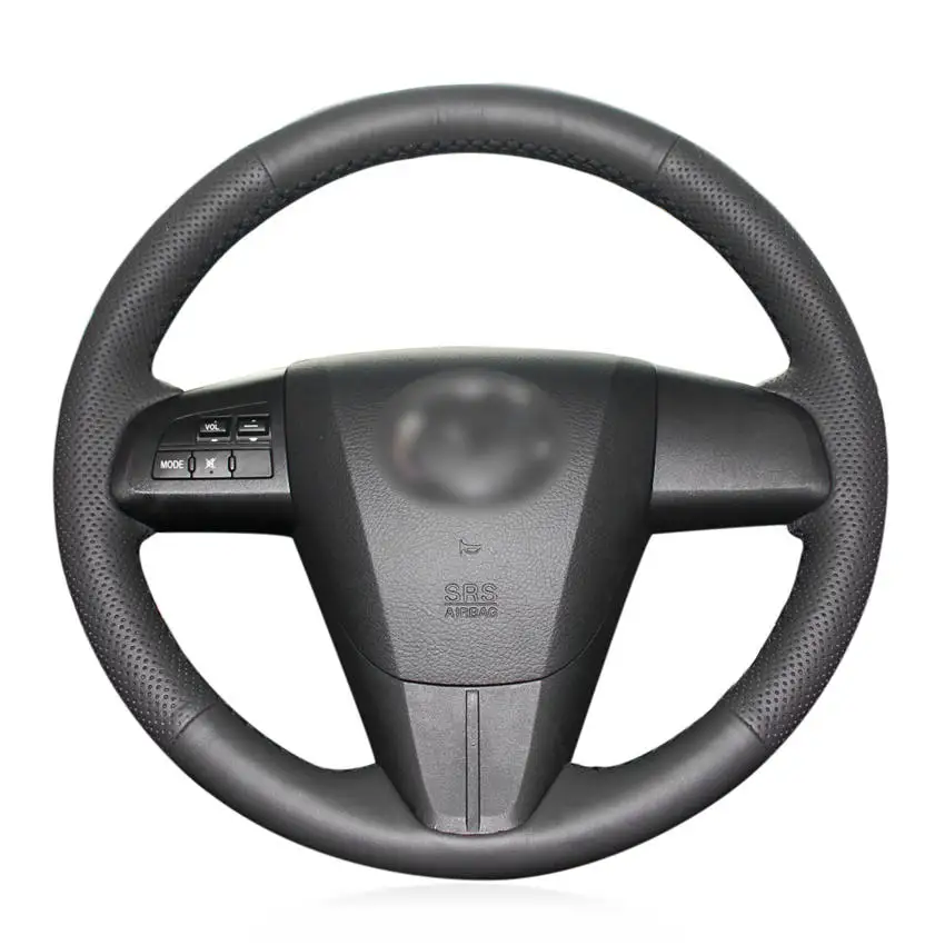 

Hand-stitched Black Artificial Leather Anti-slip Car Steering Wheel Cover for Mazda 3 Axela 2010-2013 Mazda 5 Mazda 6 CX-7 CX-9