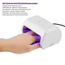 1 компл. светодиодный+ УФ фототерапии машина Портативный лак для ногтей фиксированное время лампы для ногтей быстро сухой белый/черный лак клей Маникюр Инструмент