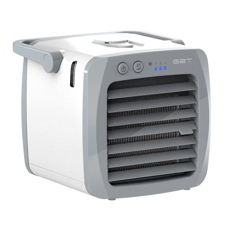 

Portable Personal Mini Air Conditioning Fan Cold Fan Cooling USB Fan Mini Portable Air Conditioner Safety Vaneless Box Fan