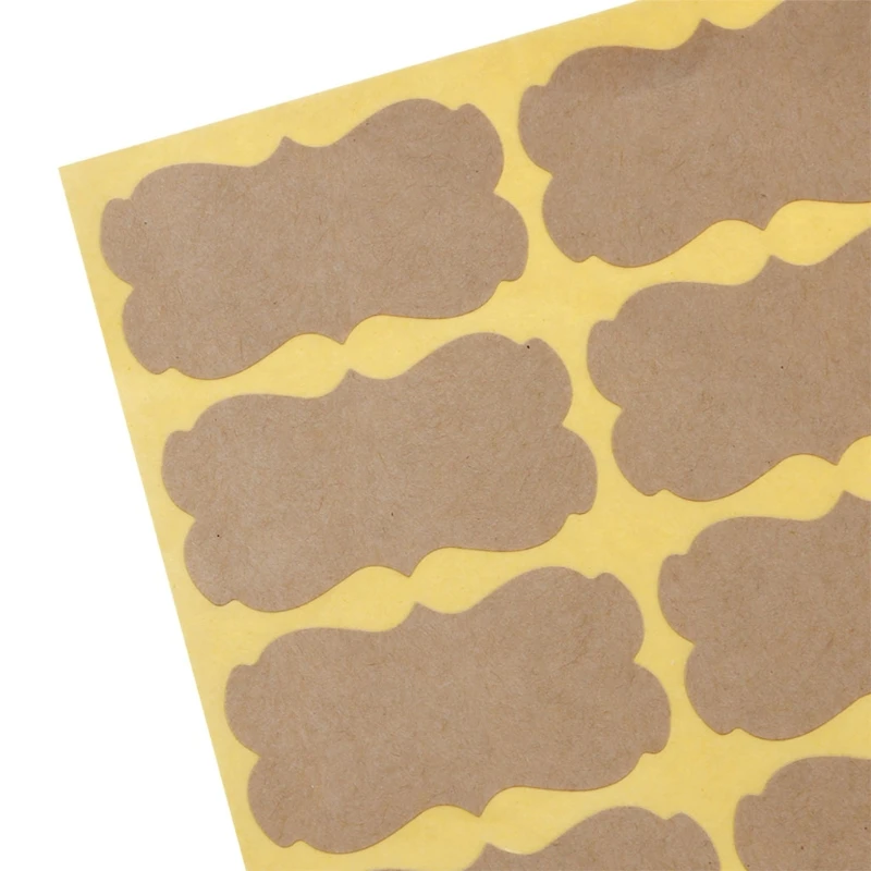 Vintage Blank Kraft Label Handmade Sealing Sticker for Gift Packaging DIY 120Pcs adhesive stickers packaging stickers kraft paper stickers