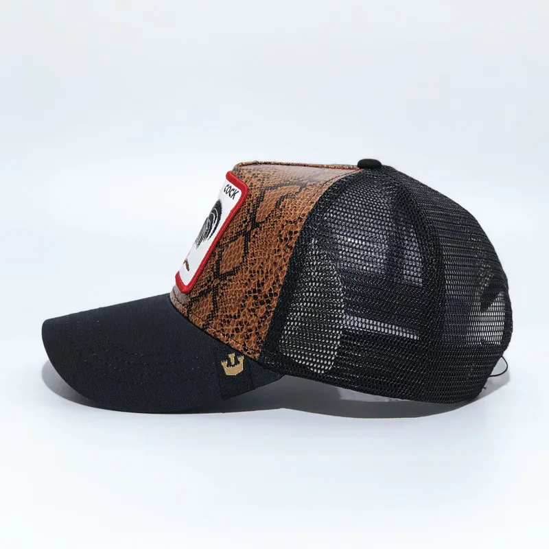 2019 جديد قبعة بيسبول الحيوان التطريز النساء/الرجال قبعة بيسبول بو الجلود الديك Snapback للجنسين أبي الوالدين والطفل قبعة Gorras