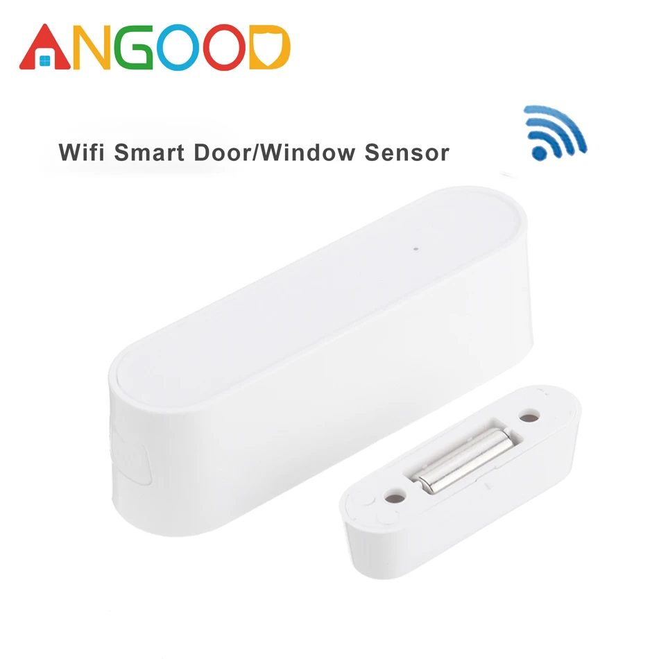 

ANGOOD 2.4G WIFI Wireless Window & Door Sensor Remote Control Alarm Detector for Amazon Alexa/Google Home/Tuya Smart Life APP