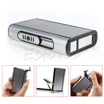 

Metal Box Aluminum Pocket Cigarette Case Automatic Ejection Holder Tool Bag Box