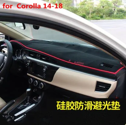 

Dashboard Cover Mat Sun Shade Dash Board Cover Carpet silicone pad Car sticker For Toyota Corolla 2014 2015 2016 2017 2018