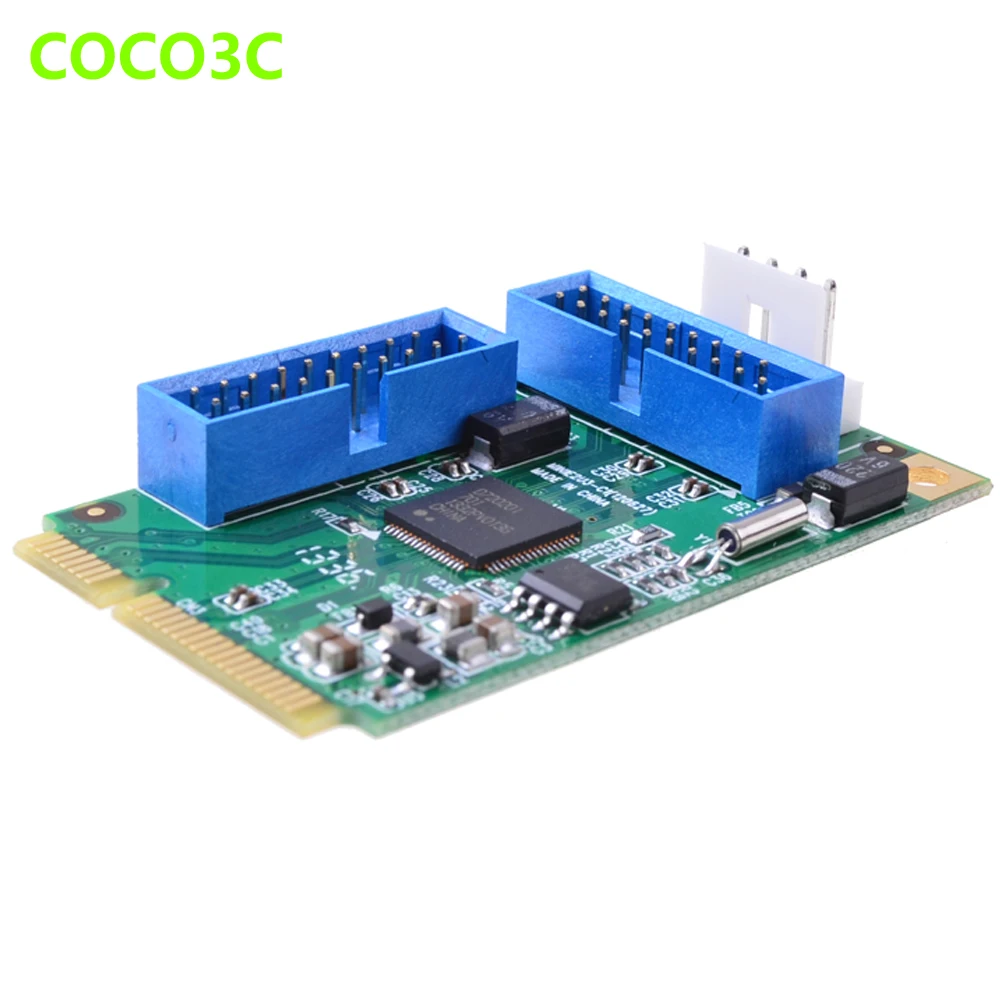  Adaptador de Mini PCIe a 4 puertos USB 30 para mini itx mini PCI express a 2 puertos 19 20 conector